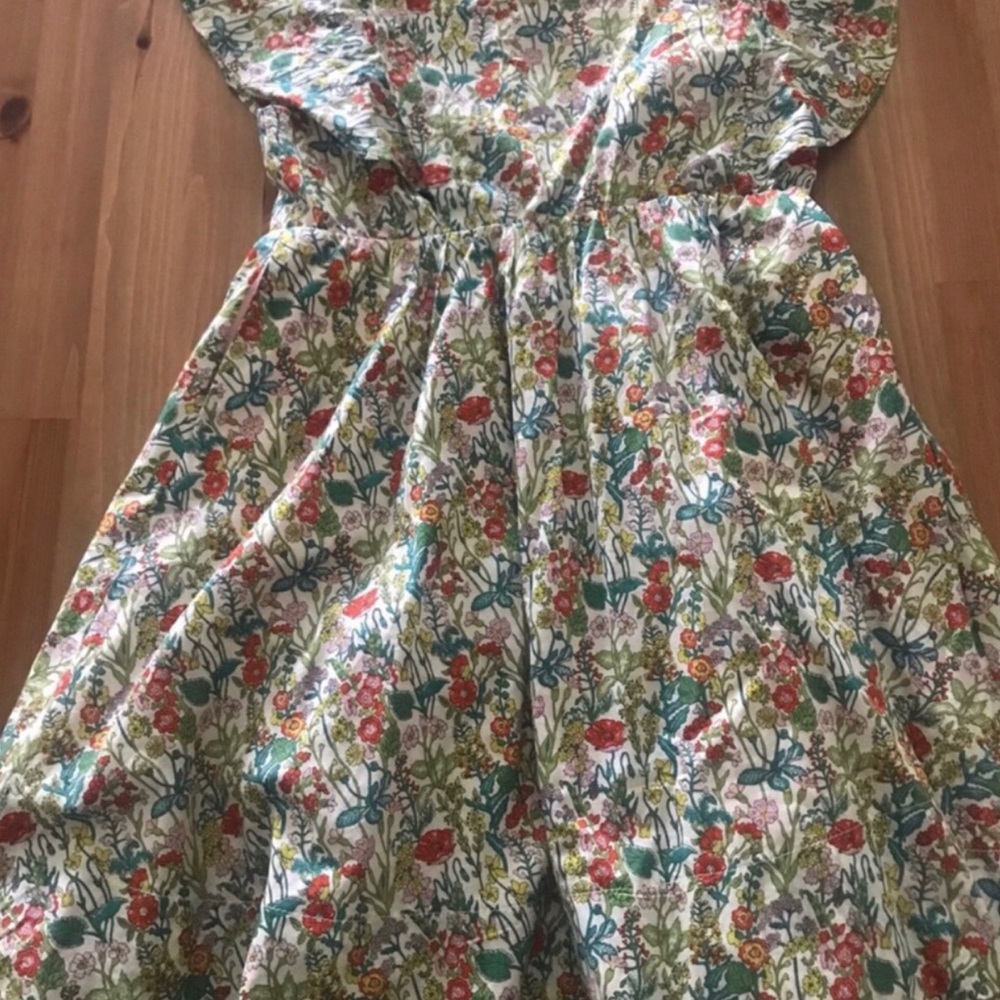 Bijou Sauvage Floral Cotton Girls' Dress in Multi-Color NWOT Size 10